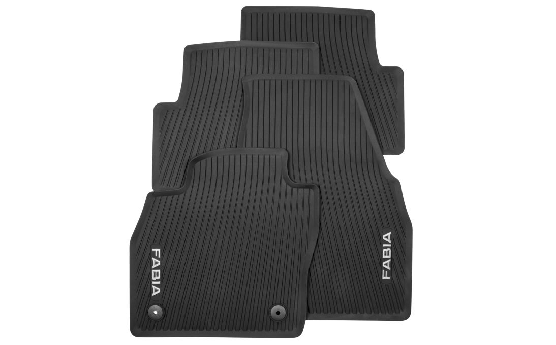 All-weather foot mats – grey lettering