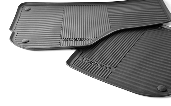 Set of rubber car carpets Superb II