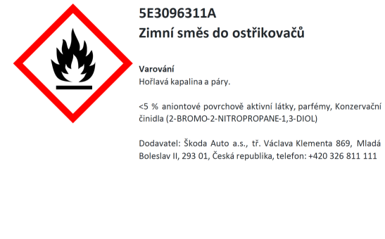 Winter windscreen washer fluid