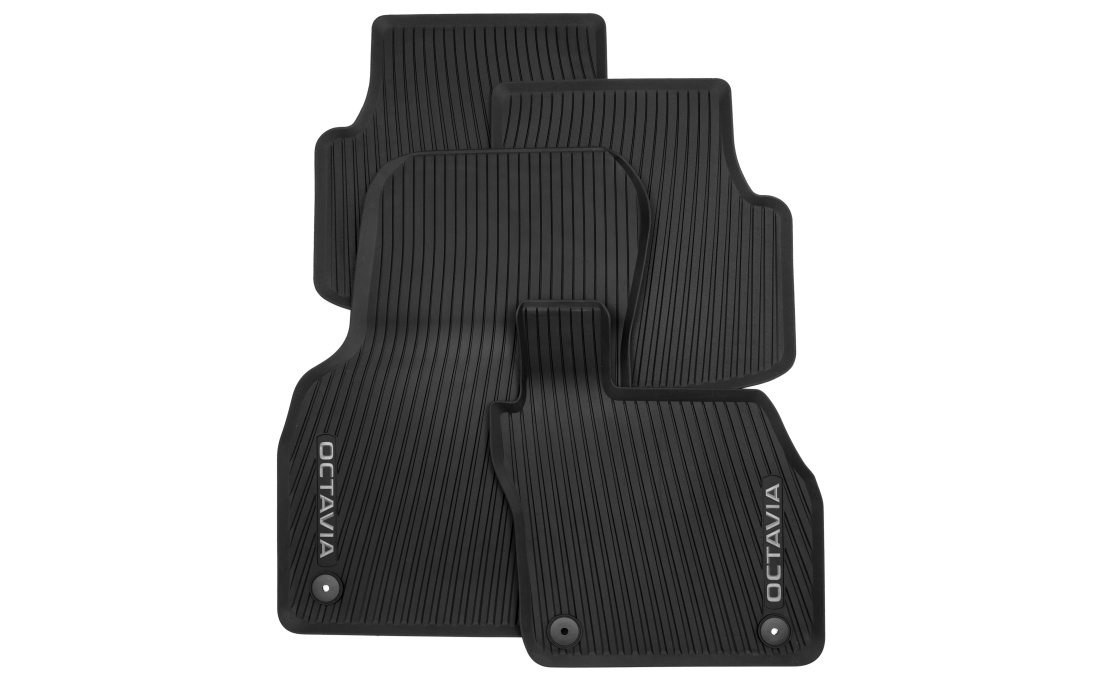 All-weather foot mats – grey lettering