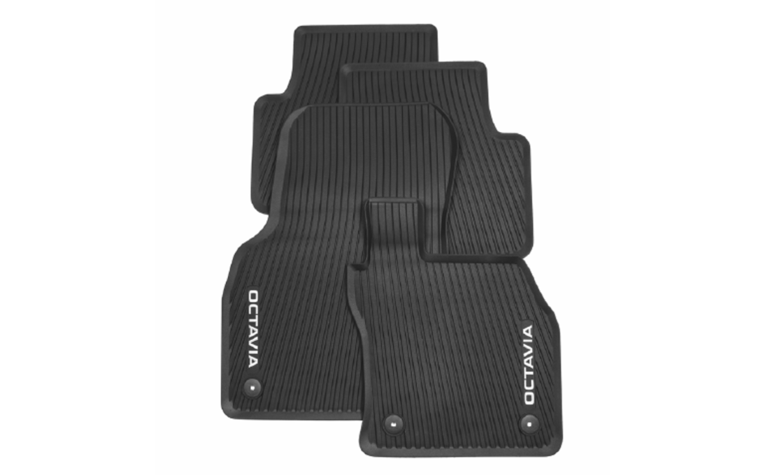 All-weather foot mats – grey lettering