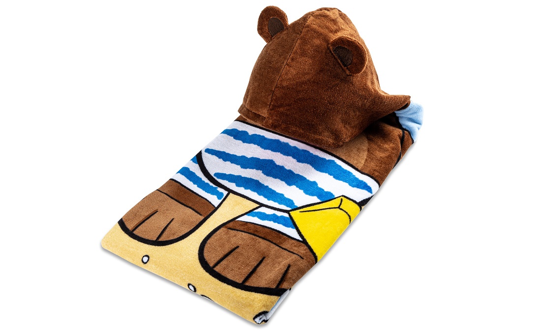 Boy's hooded bath towel