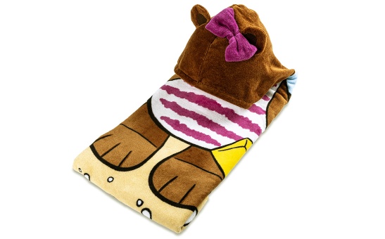 Girl's hooded bath towel