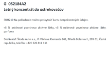 Summer concentrate for windshield washers