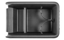 Storage compartment behind centre console