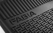Rubber foot mats Fabia III - front