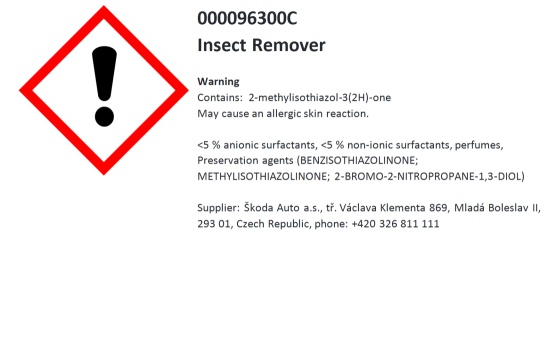 Insect removing agent